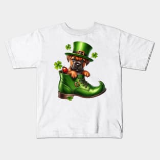 Staffordshire Bull Terrier Dog Shoes For Patricks Day Kids T-Shirt